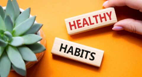 Healthy,Habits,Symbol.,Concept,Word,Healthy,Habits,On,Wooden,Blocks